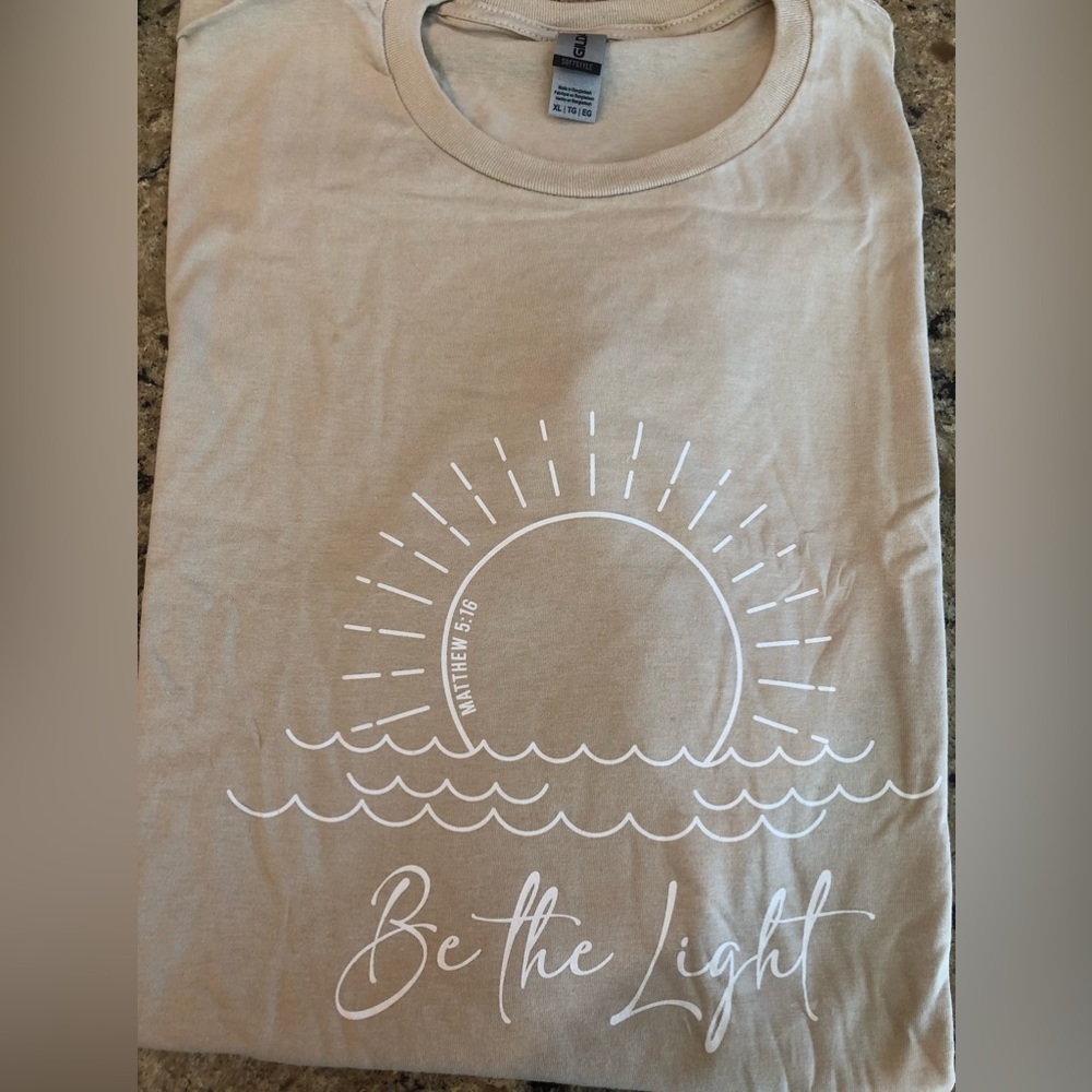 Short sleeve “ Be the Light” t shirt